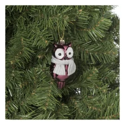 Xenos Kersthangers|Kerstballen-Kersthanger uil - diverse varianten - 9.4x4.8x3.9 cm