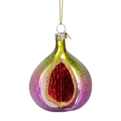 Xenos Kerstcadeaus|Kersthangers-Kersthanger vijg - multikleur - 8x6x5 cm