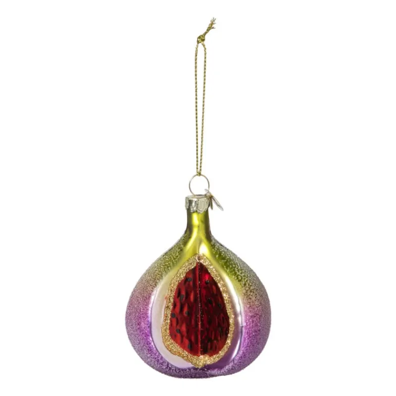 Xenos Kerstcadeaus|Kersthangers-Kersthanger vijg - multikleur - 8x6x5 cm