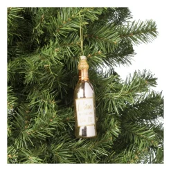 Xenos Kerstcadeaus|Kersthangers-Kersthanger wijnfles - diverse varianten - ø3.7x13.8 cm