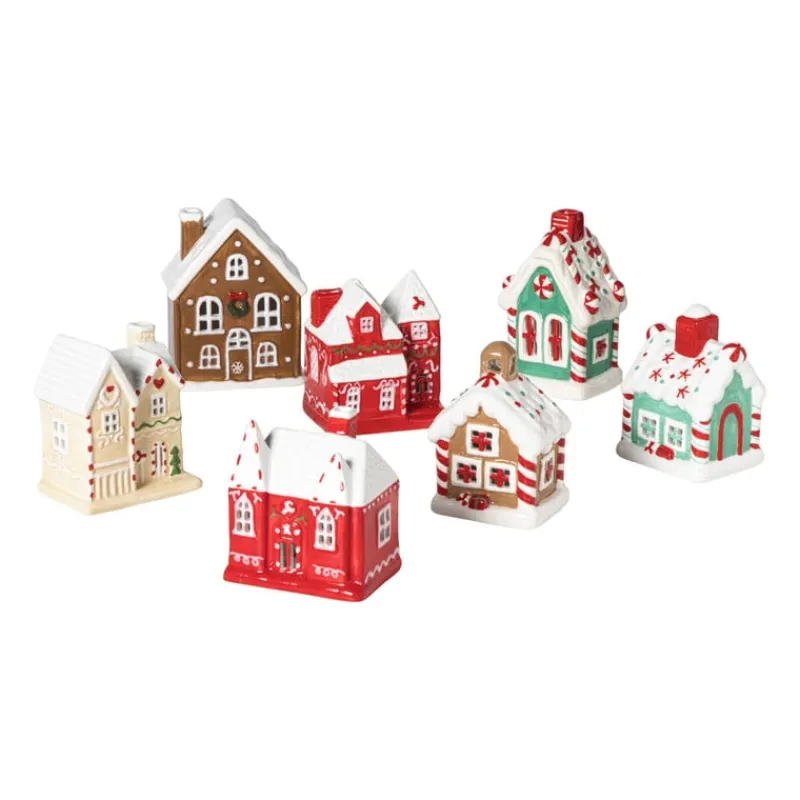 Xenos Kerstfiguren|Kersthuisjes-Kersthuisje met sneeuw LED - wit - 11x8x7 cm