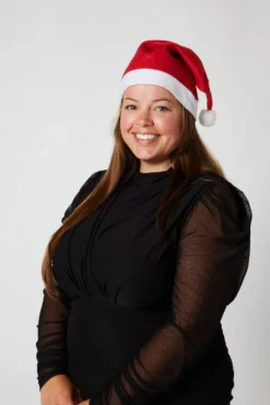 Xenos Kerstcadeaus-Kerstmuts - rood/wit