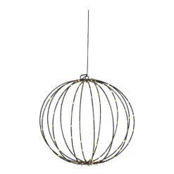 Xenos Kerstballen-Kerstverlichting hangende kerstbal - warm wit - ø35 cm
