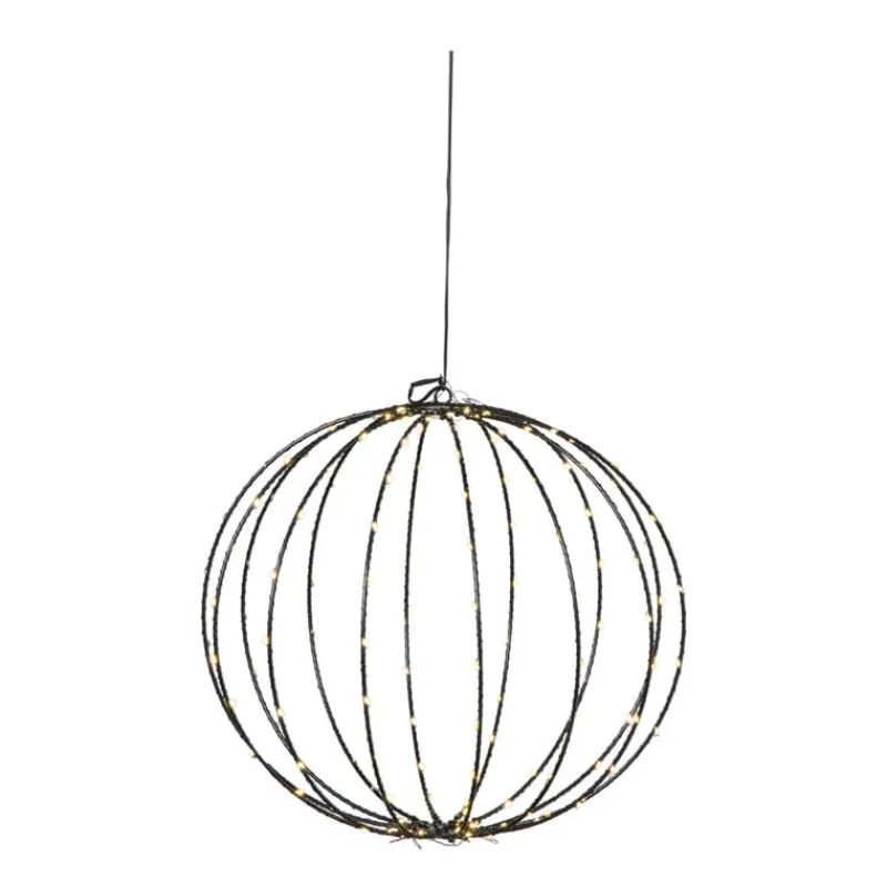 Xenos Kerstballen-Kerstverlichting hangende kerstbal - warm wit - ø35 cm