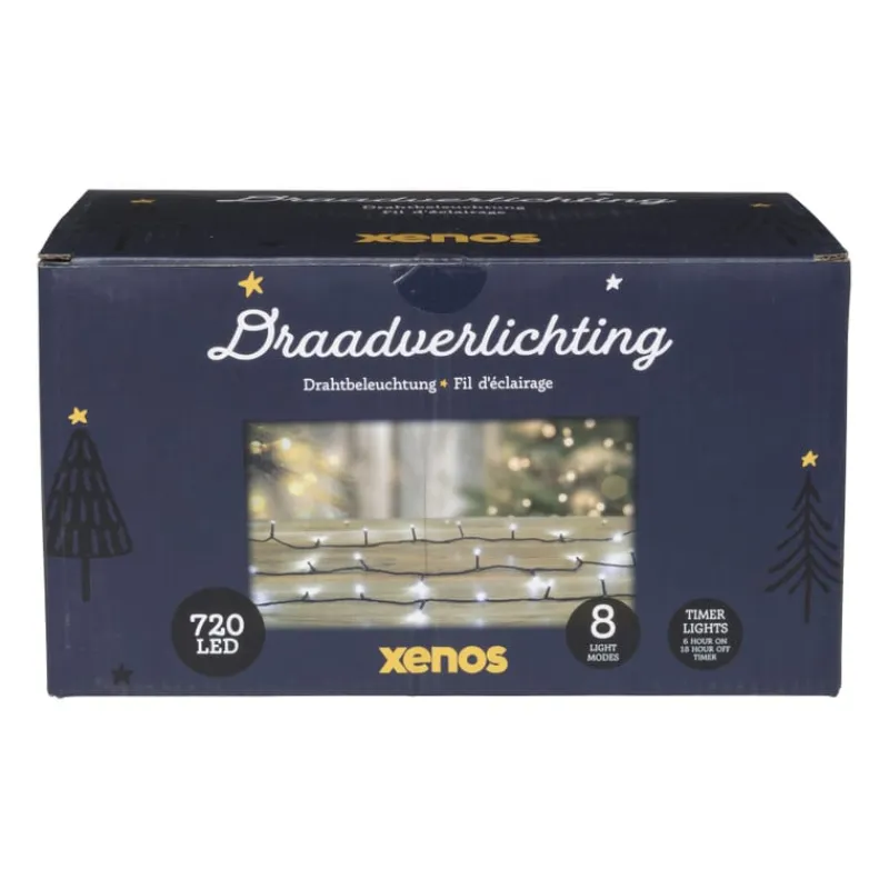 Xenos Kerstverlichting|Kerstboom Verlichting-Kerstverlichting LED - klassiek wit - 720 lampjes - 54 meter