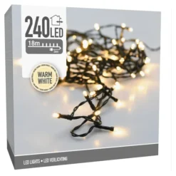 Xenos Kerstverlichting|Kerstboom Verlichting-Kerstverlichting LED - warm wit - 240 lampjes - 18 meter