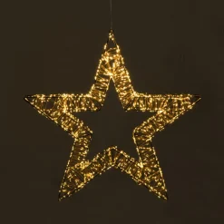 Xenos Kerstverlichting|Kerstboom Verlichting-Kerstverlichting ster groot - warm wit - 58 cm