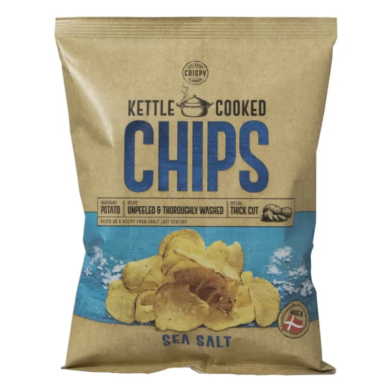Xenos Chips, Nootjes En Zoutjes-Kettle Cooked Chips - zeezout - 150 gram