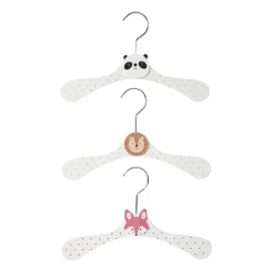 Xenos Kledinghangers-Kinder kledinghanger dieren - wit - set van 3
