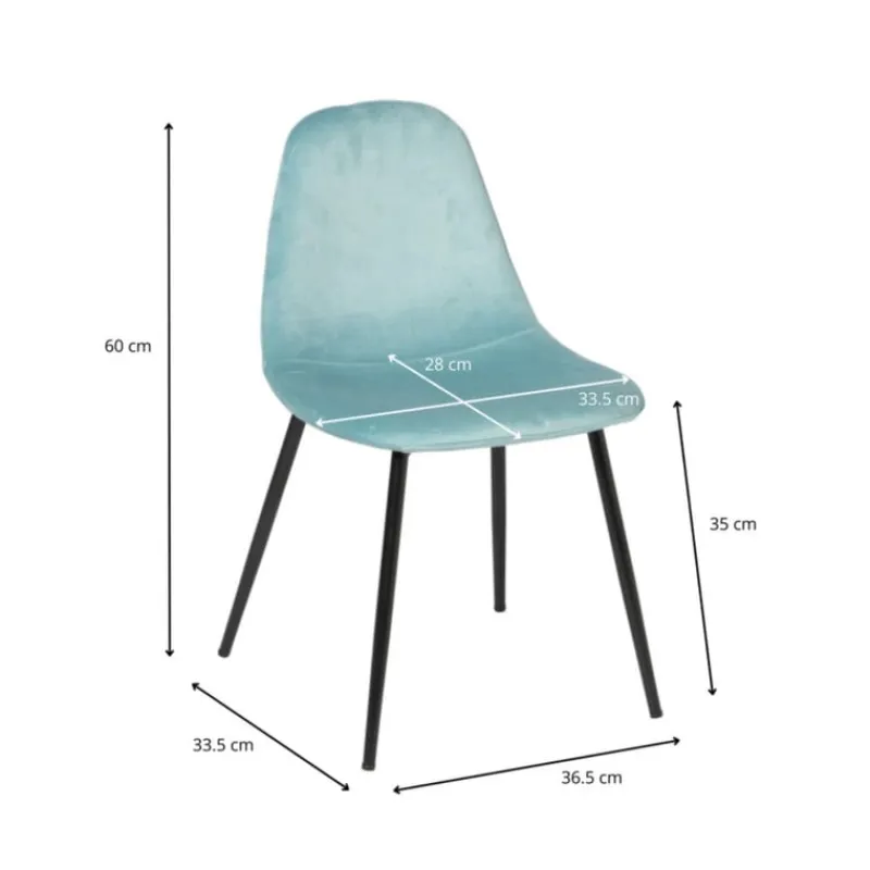 Xenos Kinderstoeltjes-Kinderstoel Ivy - blauw - 60x36.5x33.5 cm