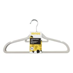 Xenos Kledinghangers-Kledinghanger vilt - grijs - set van 5