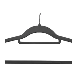 Xenos Kledinghangers-Kledinghanger vilt - zwart - set van 5