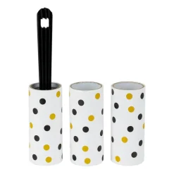 Xenos Kledinghangers-Kledingroller - zwart/wit - 3 rollers
