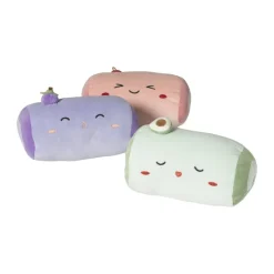 Xenos Knuffels-Knuffelkussen kers - roze - ø12x21 cm