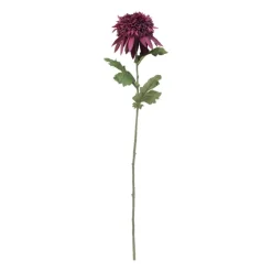 Xenos Kunstbloemen-Kunstbloem chrysant groot - paars - 73 cm