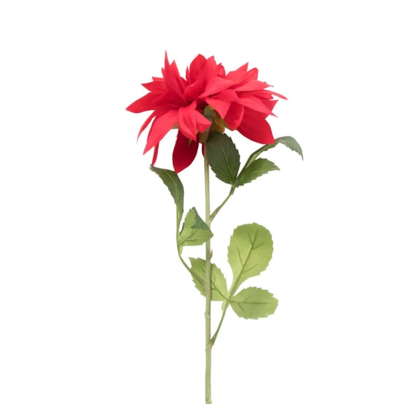 Xenos Kunstbloemen-Kunstbloem dahlia - rood - 75 cm