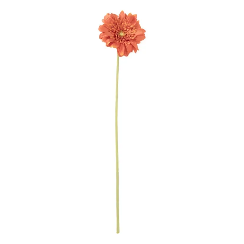 Xenos Kunstbloemen-Kunstbloem gerbera - oranje - 60 cm