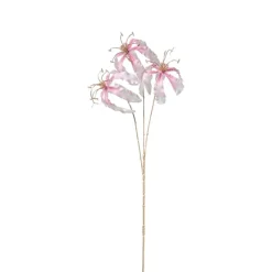Xenos Kunstbloemen-Kunstbloem gloriosa - goudkleurig/roze - 60 cm