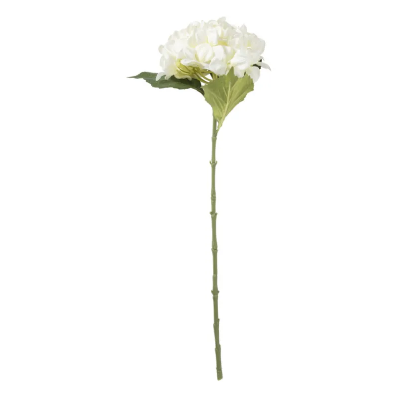 Xenos Kunstbloemen-Kunstbloem hortensia - wit - 63 cm