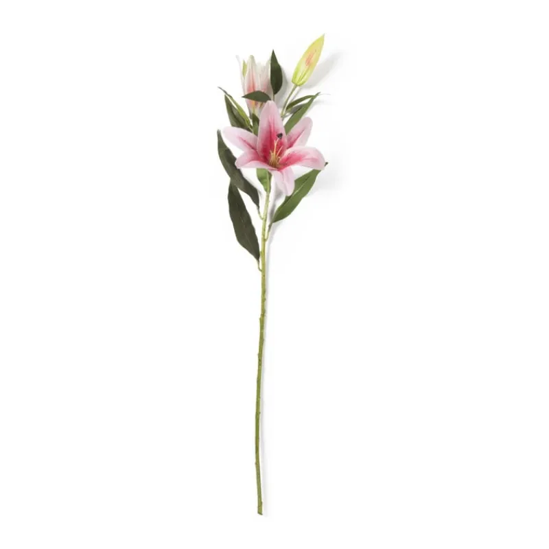 Xenos Kunstbloemen-Kunstbloem lelie - roze - 91 cm