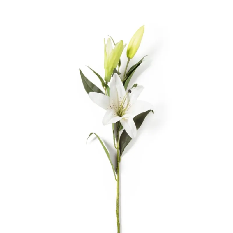 Xenos Kunstbloemen-Kunstbloem lelie - wit - 91 cm