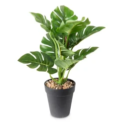 Xenos Kunstplanten-Kunstplant monstera - ø16x30 cm