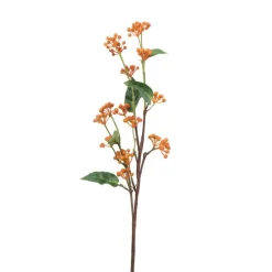 Xenos Kunstbloemen-Kunsttak met besjes - oranje - 80 cm
