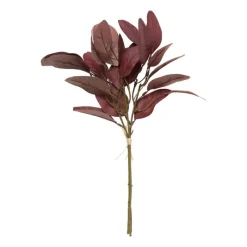 Xenos Kunstbloemen-Kunsttak met bladeren - rood - 37 cm