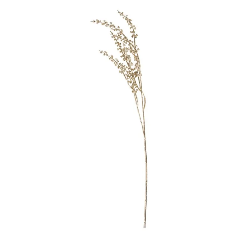 Xenos Kunstbloemen-Kunsttak met bolletjes - goudkleurigkleurig - 77 cm