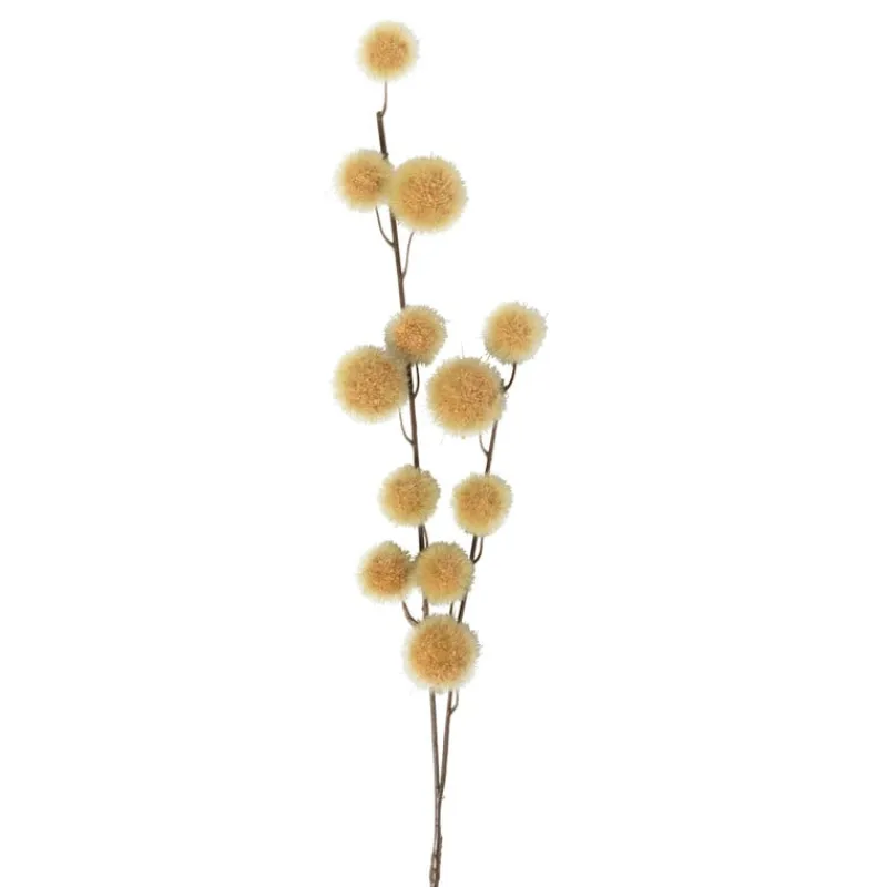 Xenos Kunstbloemen-Kunsttak met bolletjes - geel - 103 cm