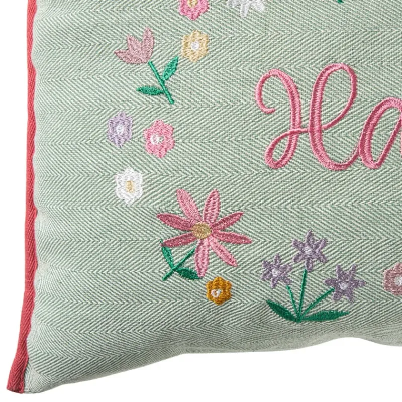 Xenos Kussens-Kussen bloem happy easter - multikleur - 35x50 cm