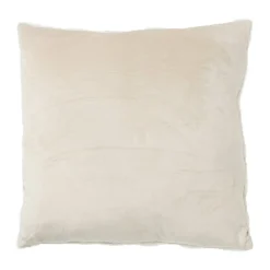 Xenos Kussens-Kussen geblokt teddy - beige - 45x45 cm