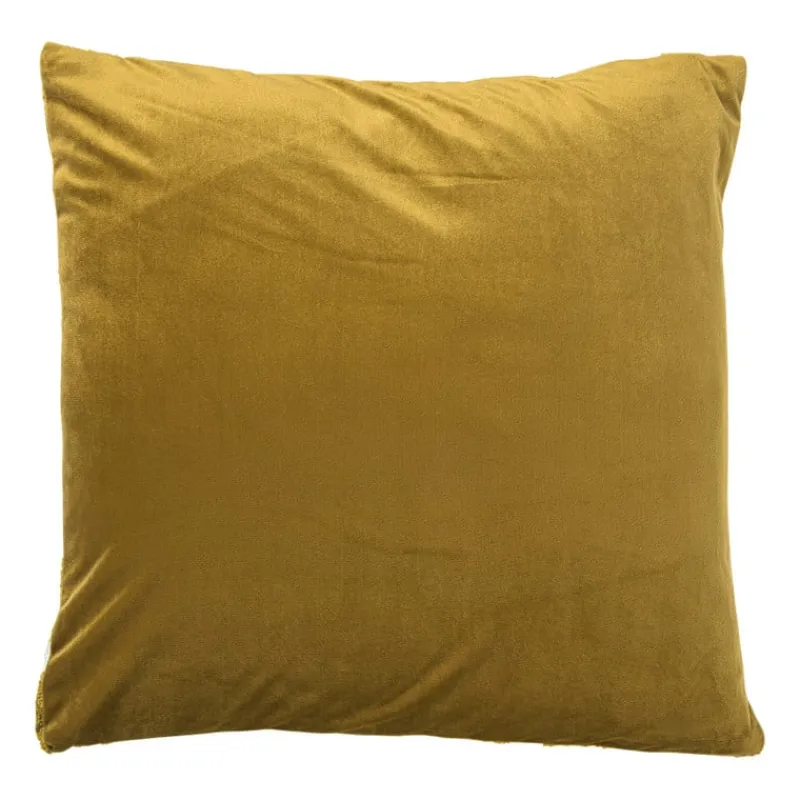 Xenos Kussens-Kussen jacquard driehoek - geel - 45x45 cm