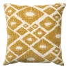Xenos Kussens-Kussen jacquard ruit - geel - 45x45 cm