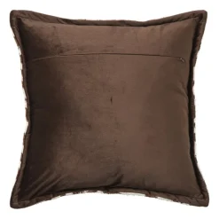 Xenos Kussens-Kussen jacquard zebra - bruin/wit - 45x45 cm