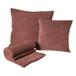 Xenos Kussens-Kussen met blokjes - roze - 60x60 cm
