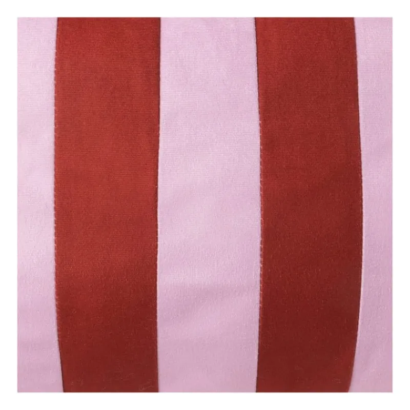 Xenos Kerstcadeaus|Kussens-Kussen met strepen - rood/roze - 30x45 cm