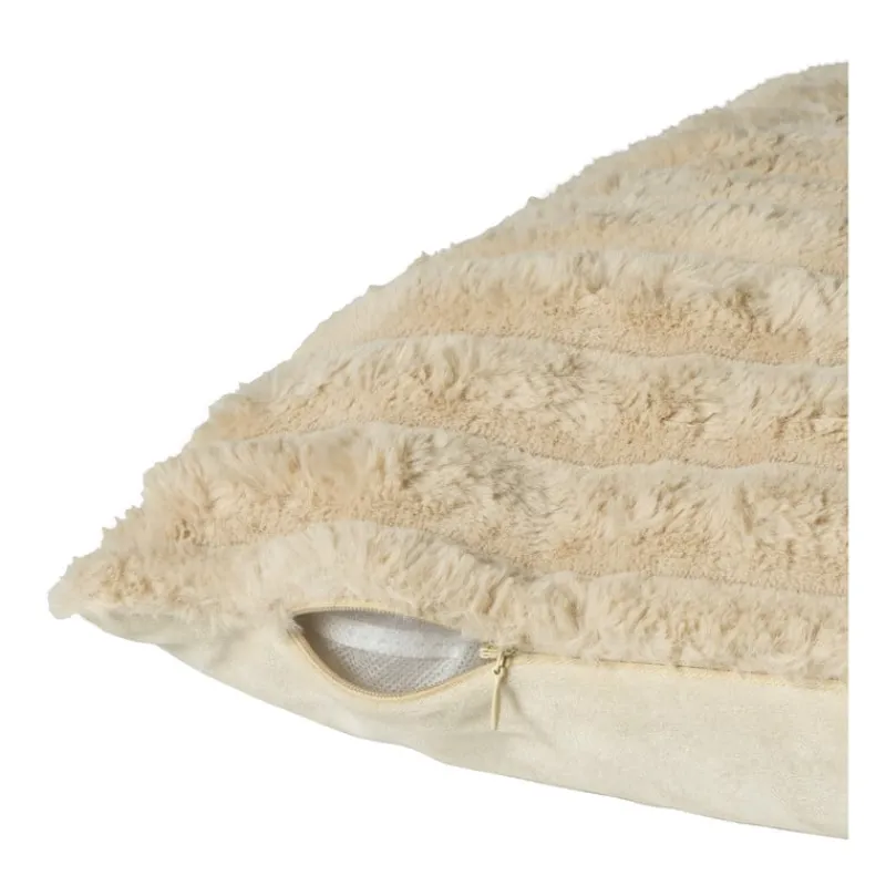 Xenos Kussens-Kussen rib - beige - 45x45 cm