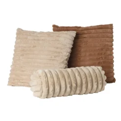 Xenos Kussens-Kussen rib - beige - 45x45 cm