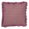 Xenos Kussens-Kussen ruches - roze - 45x45 cm