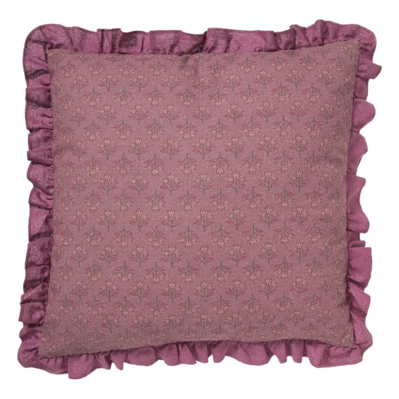 Xenos Kussens-Kussen ruches - roze - 45x45 cm