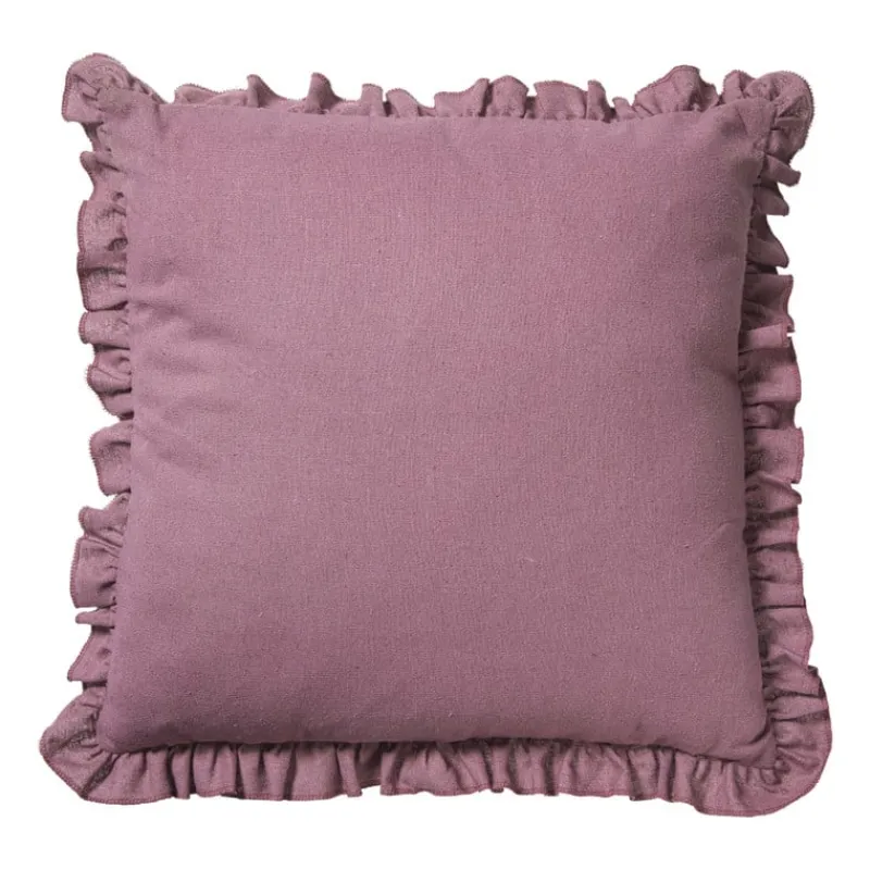 Xenos Kussens-Kussen ruffles - roze - 45x45 cm