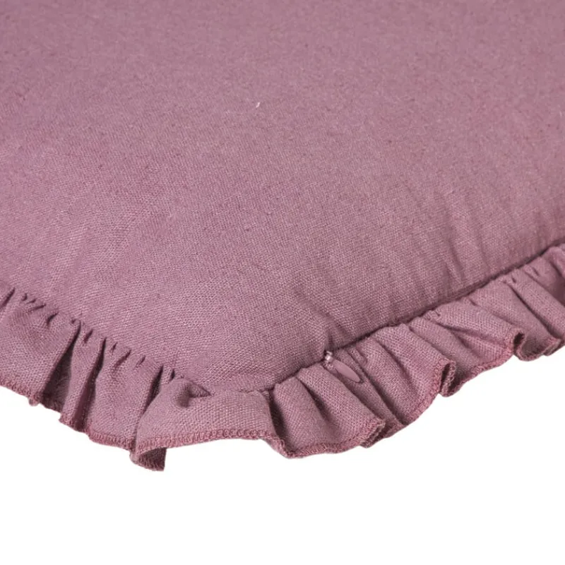Xenos Kussens-Kussen ruffles - roze - 45x45 cm
