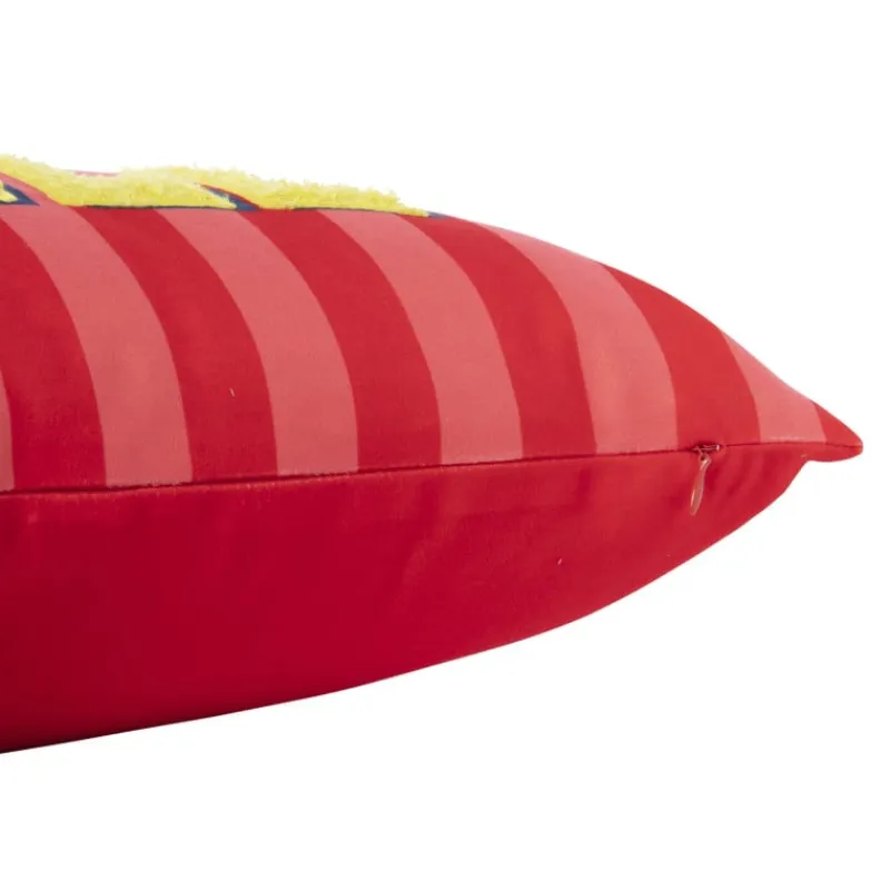 Xenos Kussens-Kussen smile - roze/geel - 30x50 cm