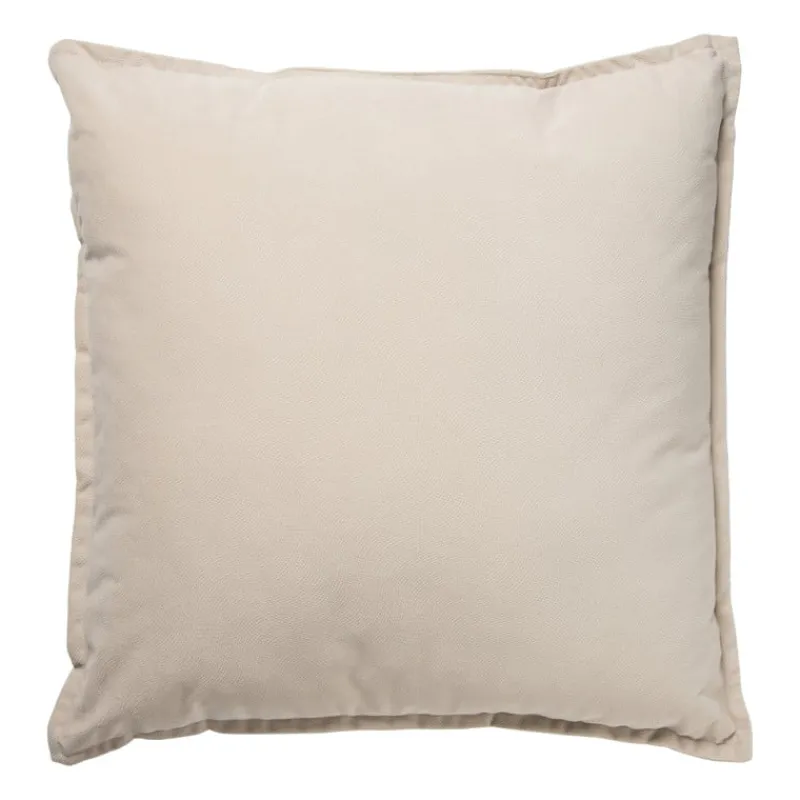 Xenos Kussens-Kussen velvet - beige - 45x45 cm