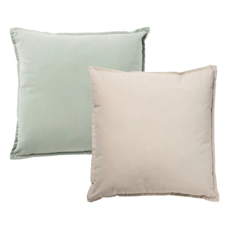 Xenos Kussens-Kussen velvet - beige - 45x45 cm