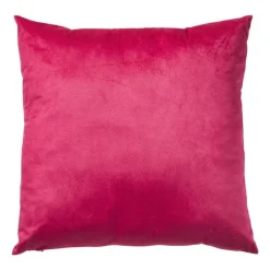 Xenos Kussens-Kussen velvet bloem - rood/roze - 45x45 cm