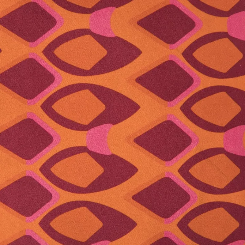 Xenos Kussens-Kussen velvet wieber - roze/oranje - 45x45 cm