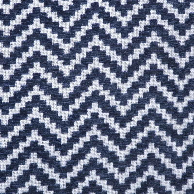 Xenos Kussens-Kussen zigzag - blauw - 45x45 cm