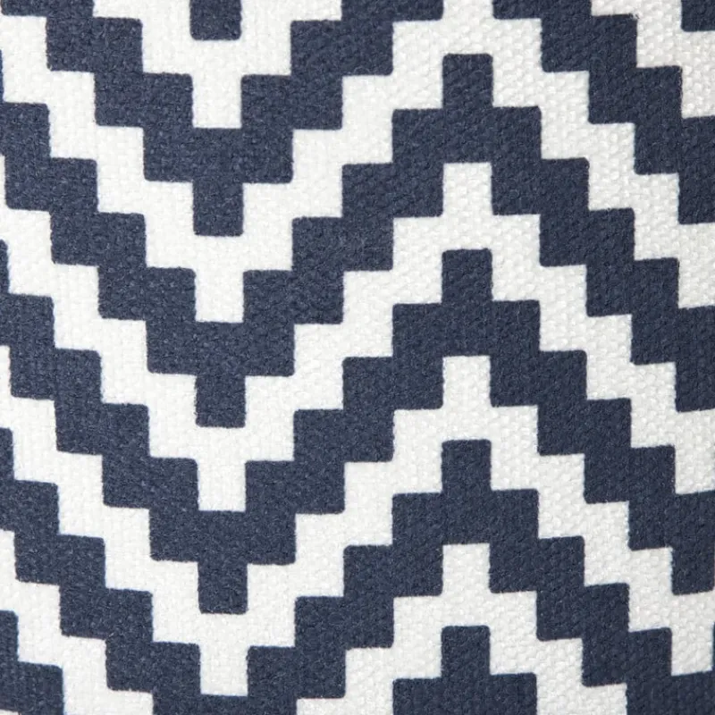 Xenos Lampenkappen-Lampenkap zigzag klein - zwart/wit - ø21x15.5 cm